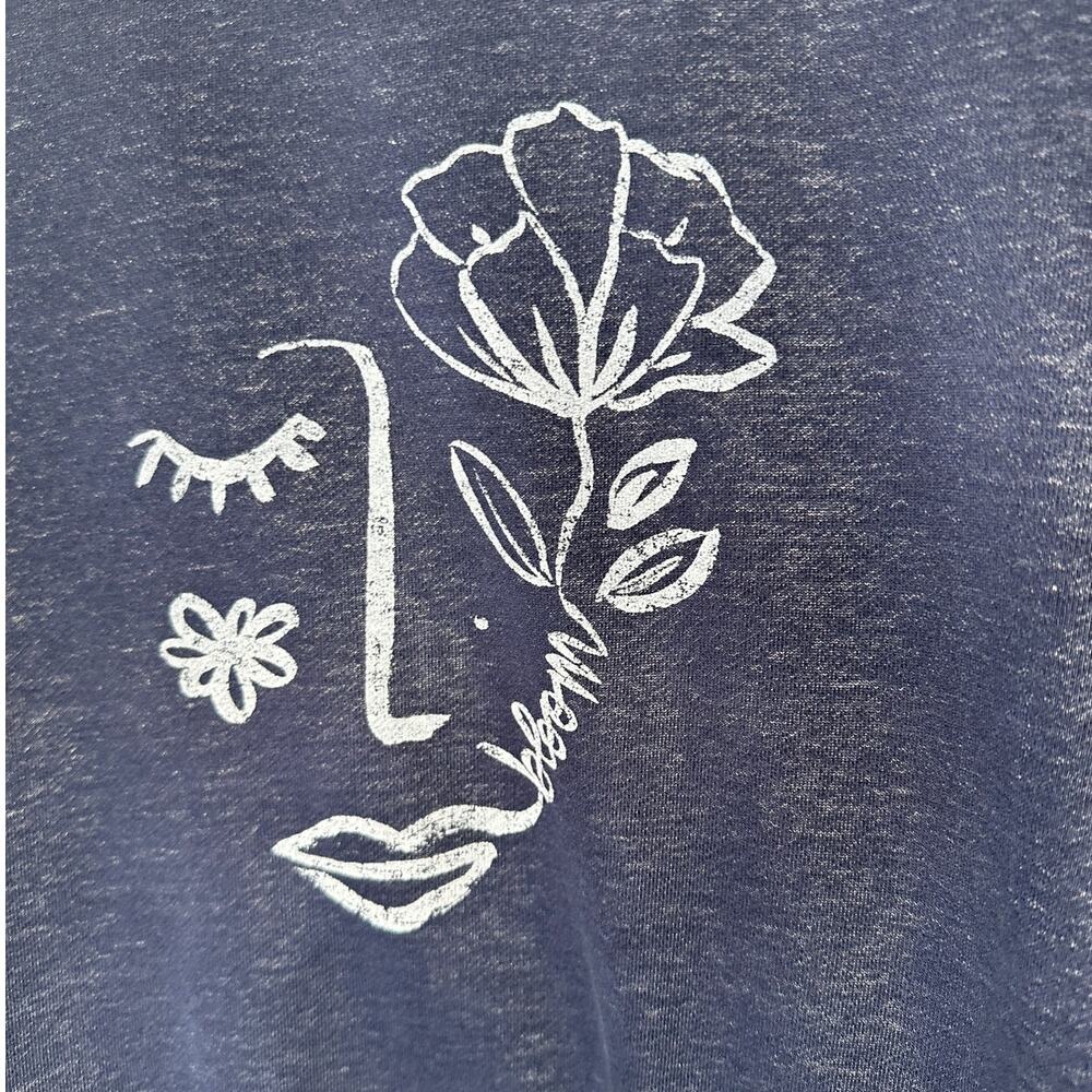 Maeve Navy Blue Visage Graphic Long Sleeve Sweatshirt S - Picture 5 of 15